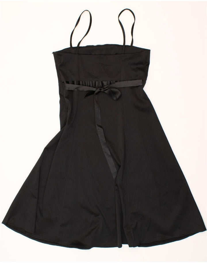 WEST ONE Womens Slip Dress UK 14 Medium Black Polyester Vintage West One and Second-Hand West One from Messina Hembry 