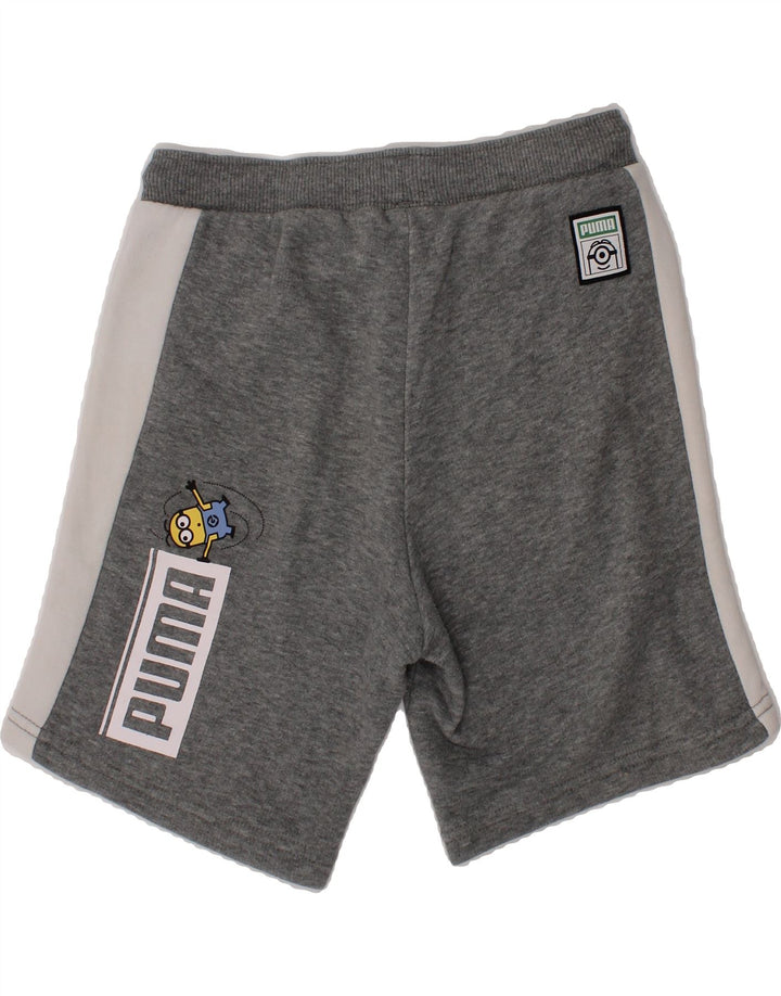 PUMA Boys Graphic Sport Shorts 5-6 Years  Grey Colourblock Vintage Puma and Second-Hand Puma from Messina Hembry 