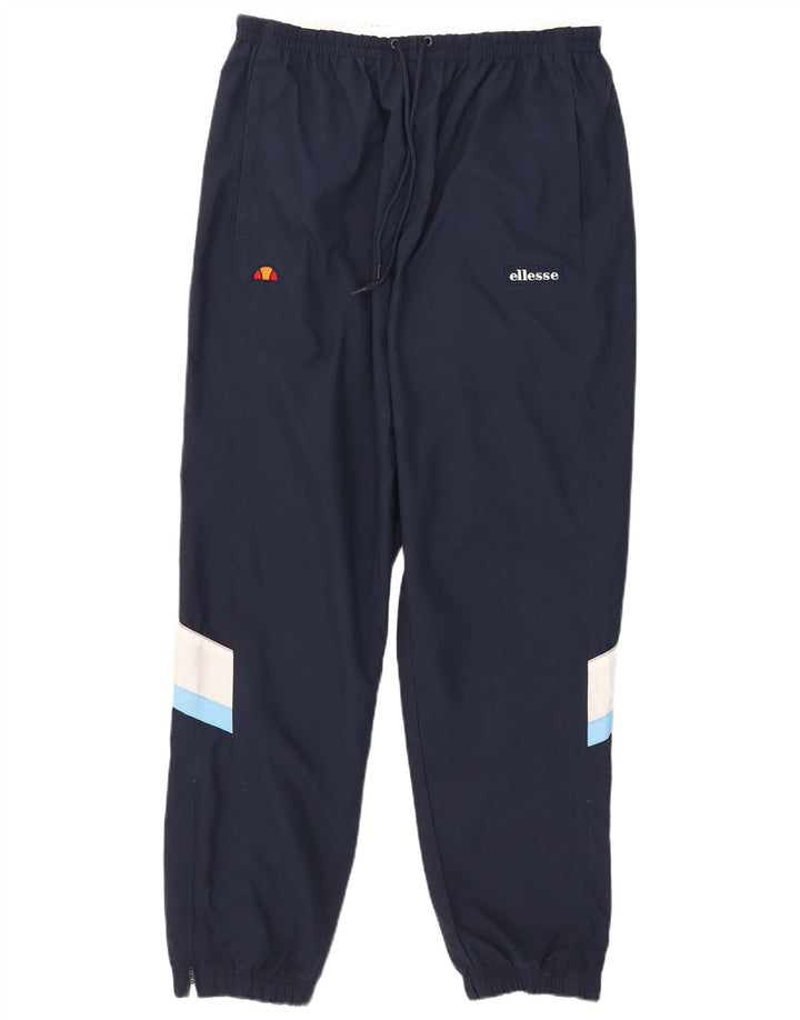 Мужские спортивные брюки Ellesse, джоггеры, большие, темно-синие, с цветными блоками