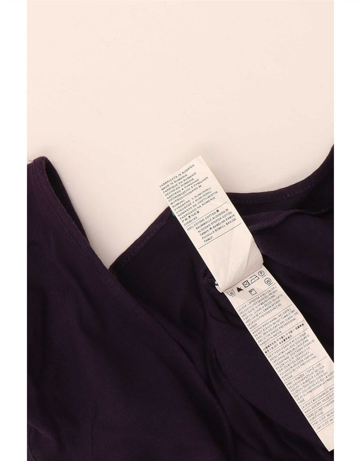 Женская блузка Benetton Top UK 14, большой фиолетовый хлопок