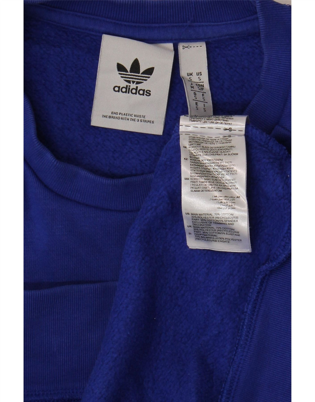 Мужской свитер Adidas, маленький синий хлопковый джемпер