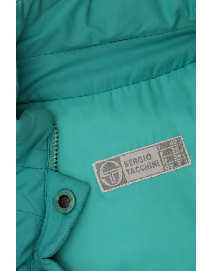 Женская укороченная утепленная куртка свободного кроя Sergio Tacchini IT 42 Medium Бирюзовый