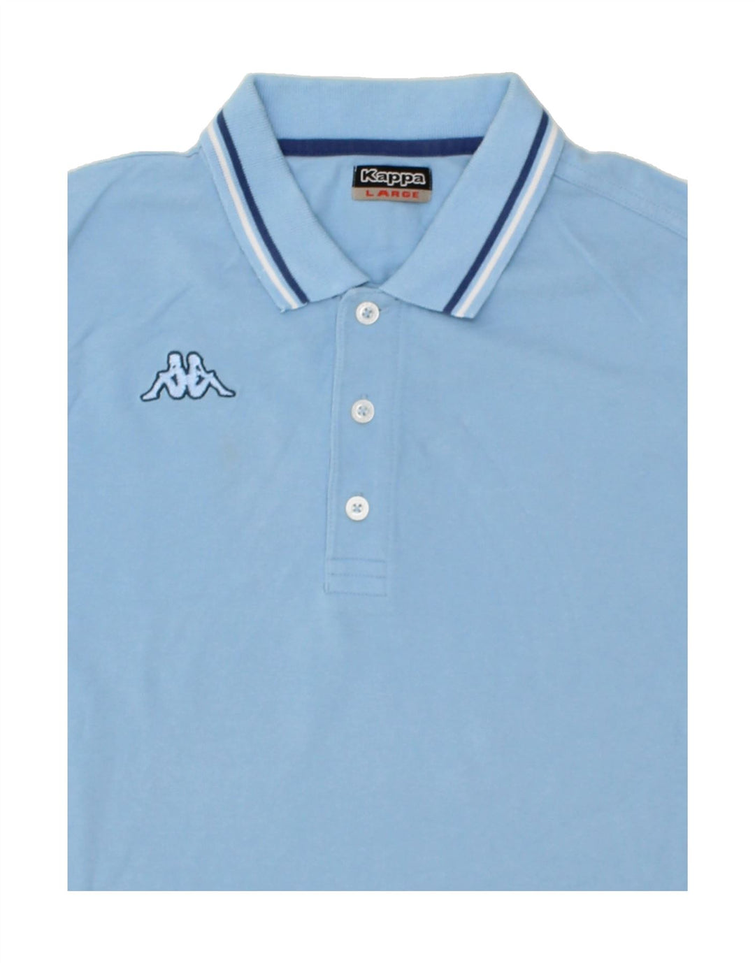 KAPPA Mens Polo Shirt Large Blue Cotton Vintage Kappa and Second-Hand Kappa from Messina Hembry 