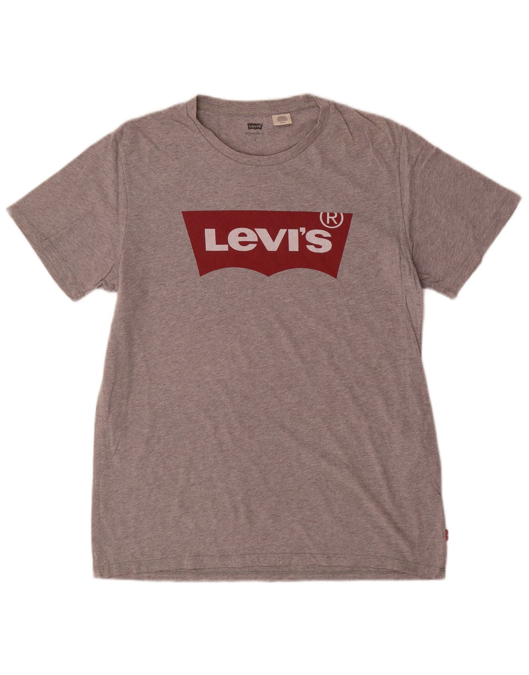 Мужская футболка с рисунком Levi's, маленький серый хлопок