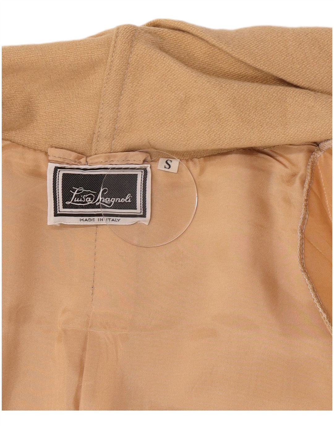 Luisa Spagnoli Женское открытое пальто оверсайз UK 10 маленькое бежевое