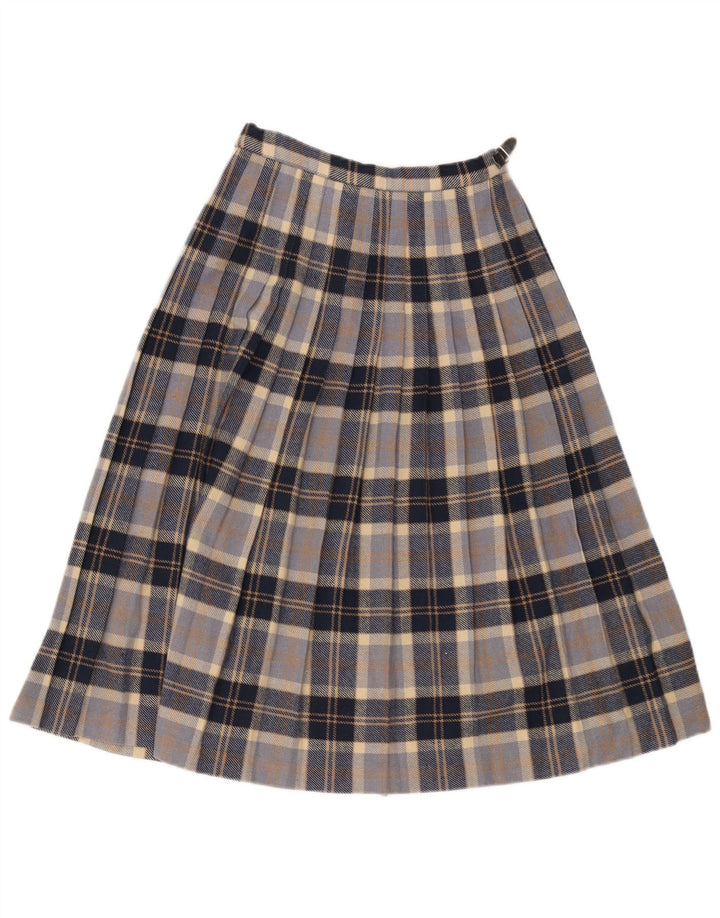 Женская юбка Highland с запахом EU 38 Medium W28 Темно-синяя клетчатая шерсть
