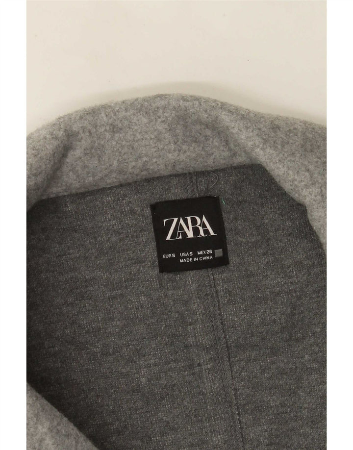 Женское открытое пальто Zara UK 10, маленькое серое