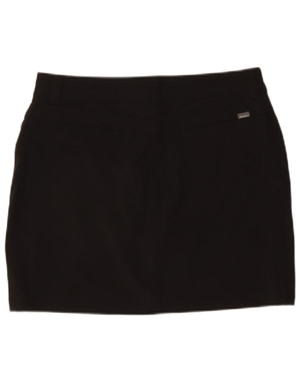 EDDIE BAUER Womens Mini Skirt US 8 Medium W30 Black Polyester