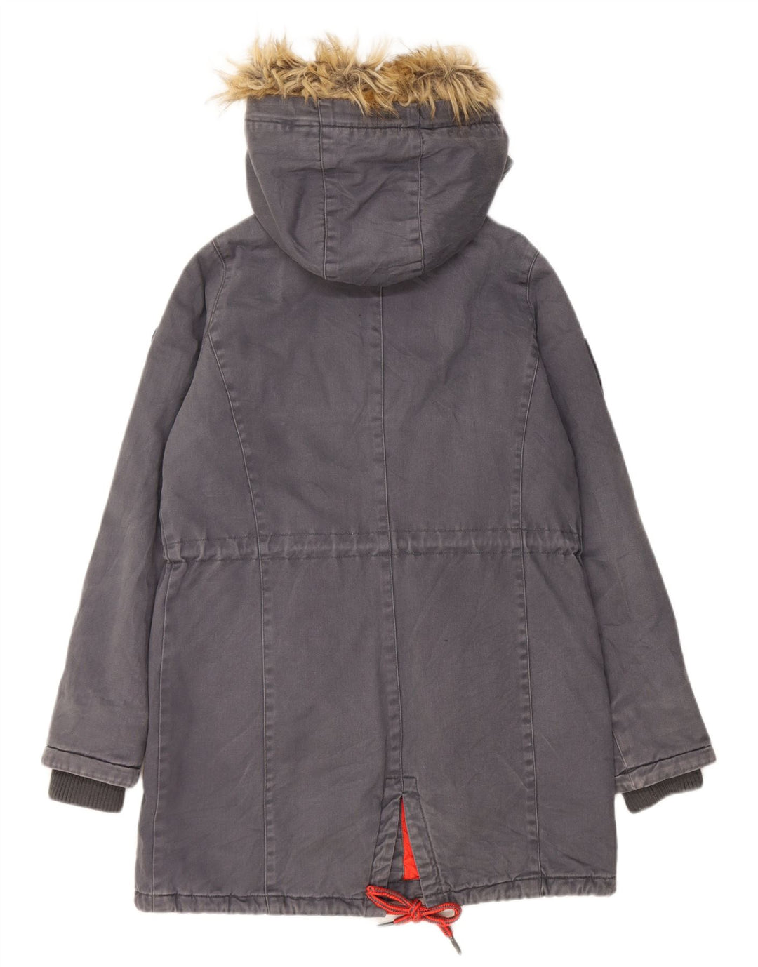 Женская парка Mistral Oversized с капюшоном, Великобритания, 10, маленькая, серая, хлопковая