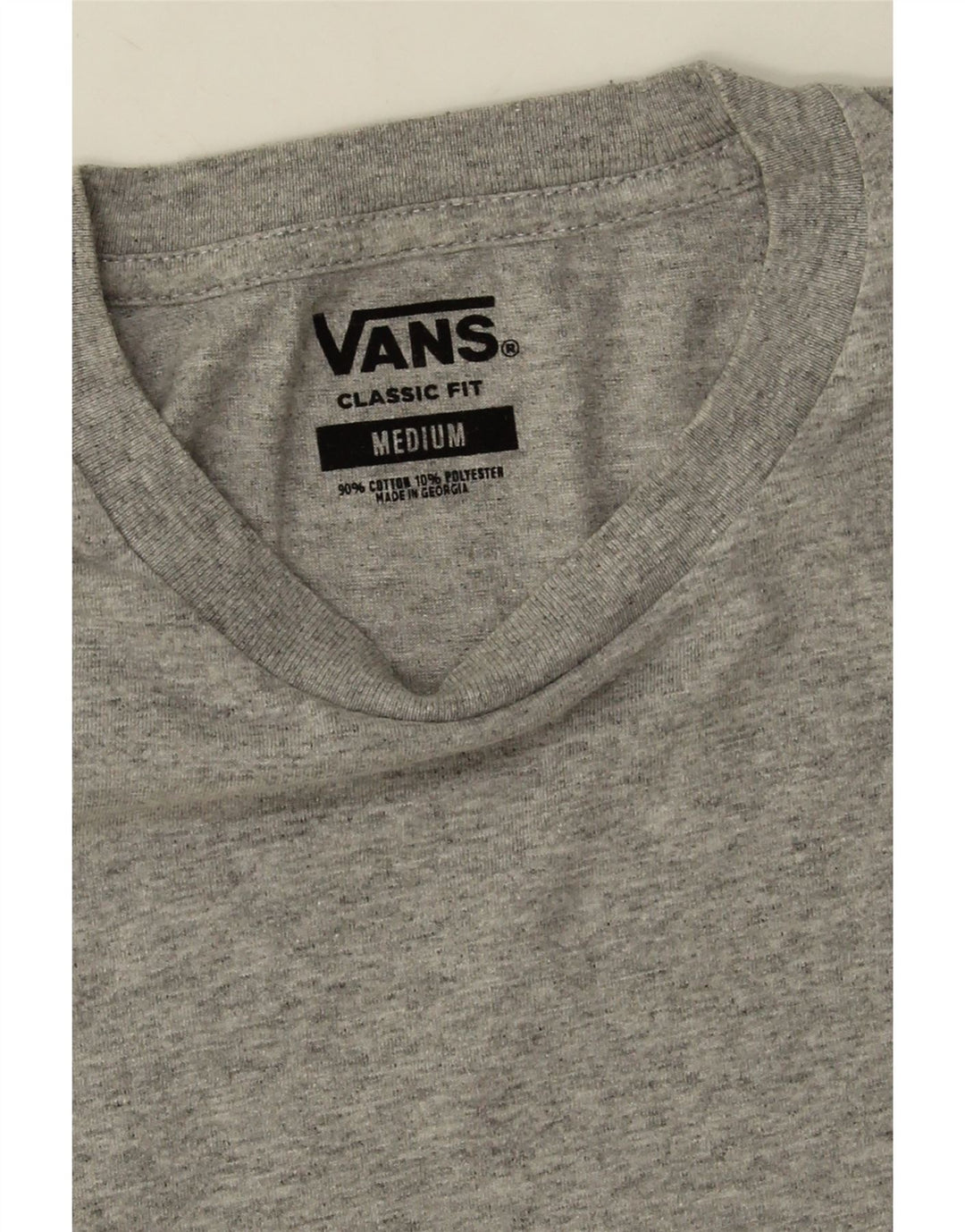 Мужская футболка классического кроя Vans, хлопковый топ среднего серого цвета