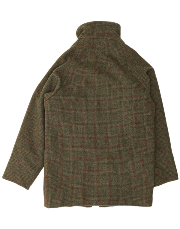 Мужская куртка Barbour UK 38, средний цвет хаки, шерсть в клетку