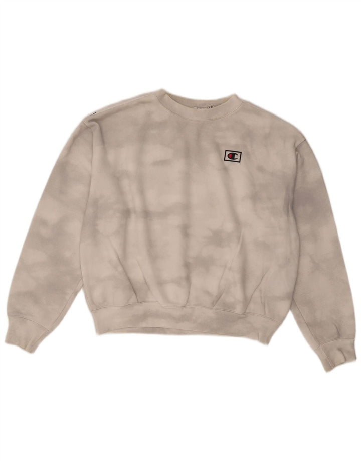 Женский укороченный джемпер оверсайз CHAMPION UK 16, большой Off White