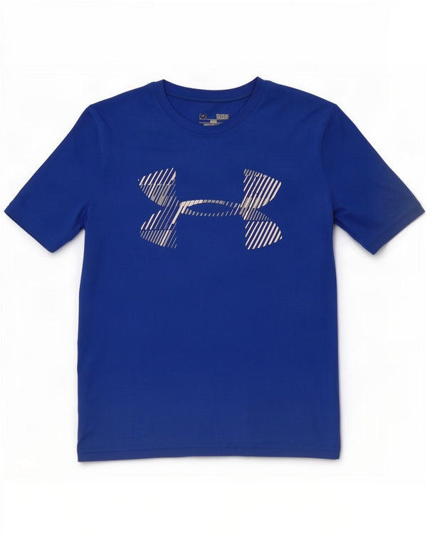 Футболка свободного кроя с рисунком Under Armour для мальчиков, топ 11–12 лет, большой синий