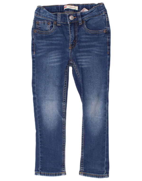 Джинсы скинни Levi's для мальчиков 3–4 лет W22 L17, синий хлопок