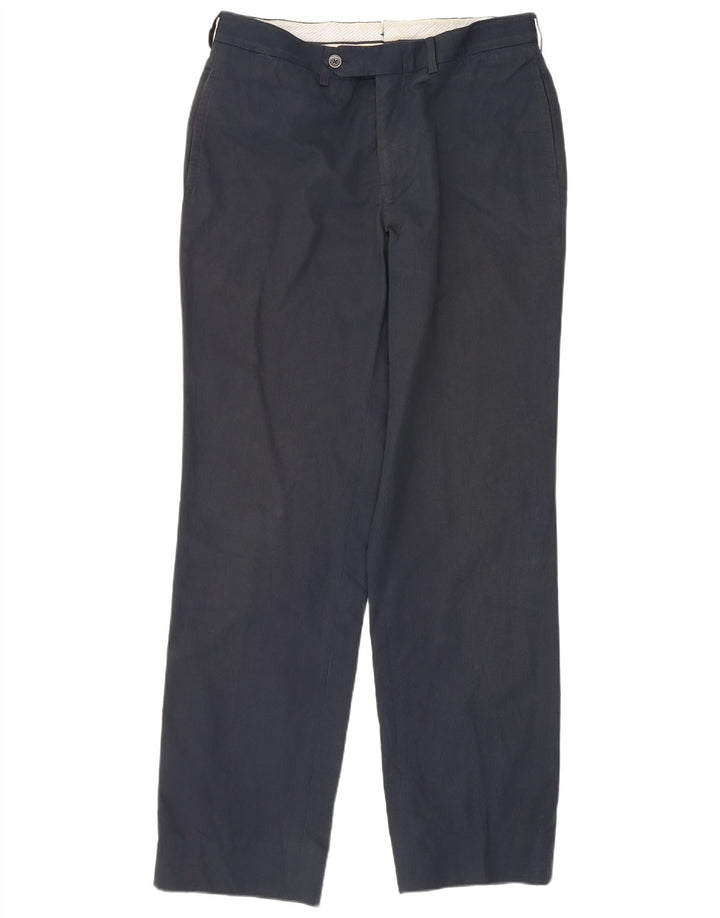 Брюки-чиносы Massimo Dutti мужские стандартные, средние W31 L29, темно-синие, хлопок