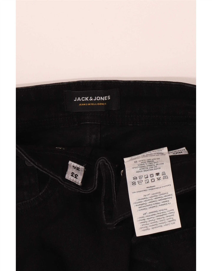 Мужские узкие джинсы Jack & Jones GLENN W33 L34, черный хлопок