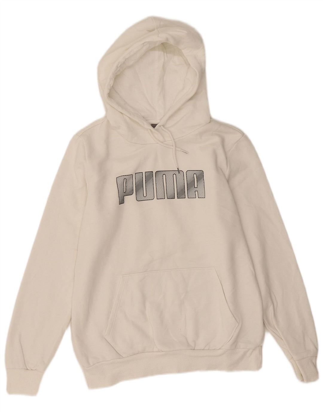 Женский джемпер с капюшоном с рисунком Puma UK14, хлопковый средний белый цвет