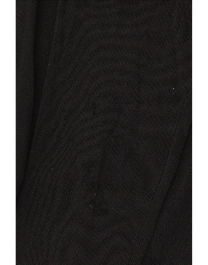 Женский укороченный кардиган Zara Basic UK 14, большой черный вискоза