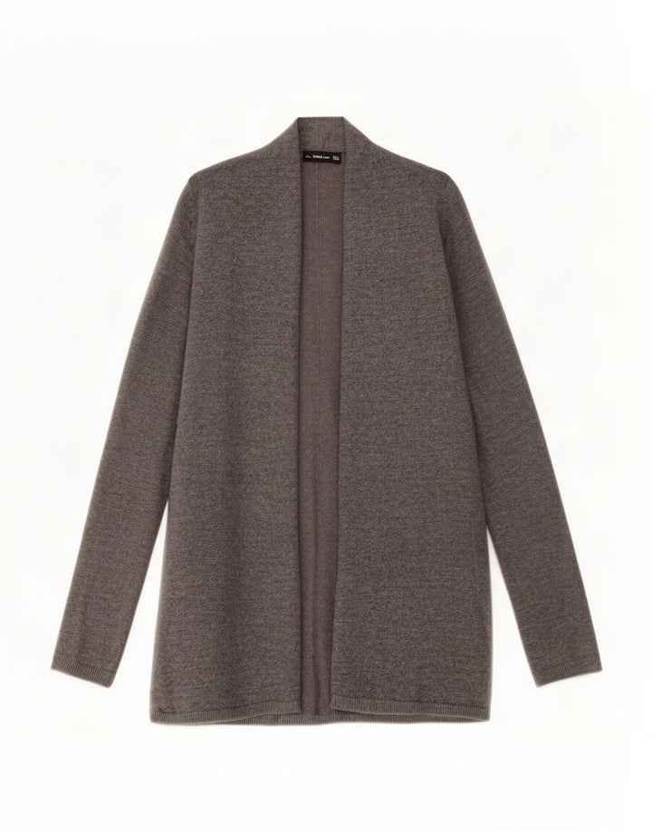 Женский открытый кардиган Zara UK 10, маленький серый цвет
