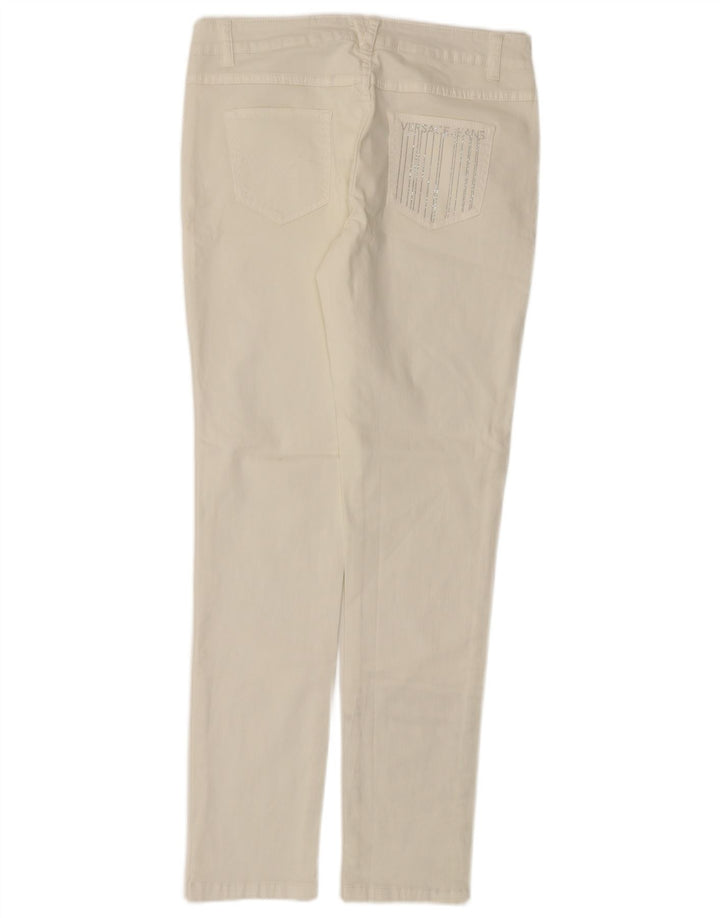 Versace Женские джинсы узкого кроя IT 44 Medium W32 L31 Белый хлопок