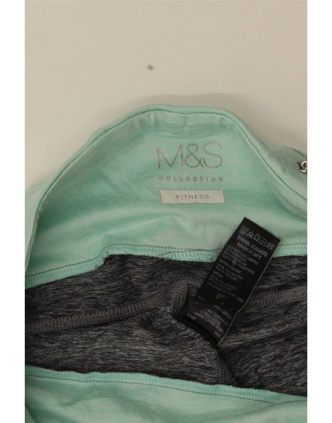 Женские леггинсы-капри Marks & Spencer UK 12, средний серый цвет с цветными блоками