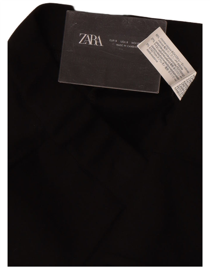Zara Женские брюки Bootcut, маленькие W26 L29, черные, вискоза