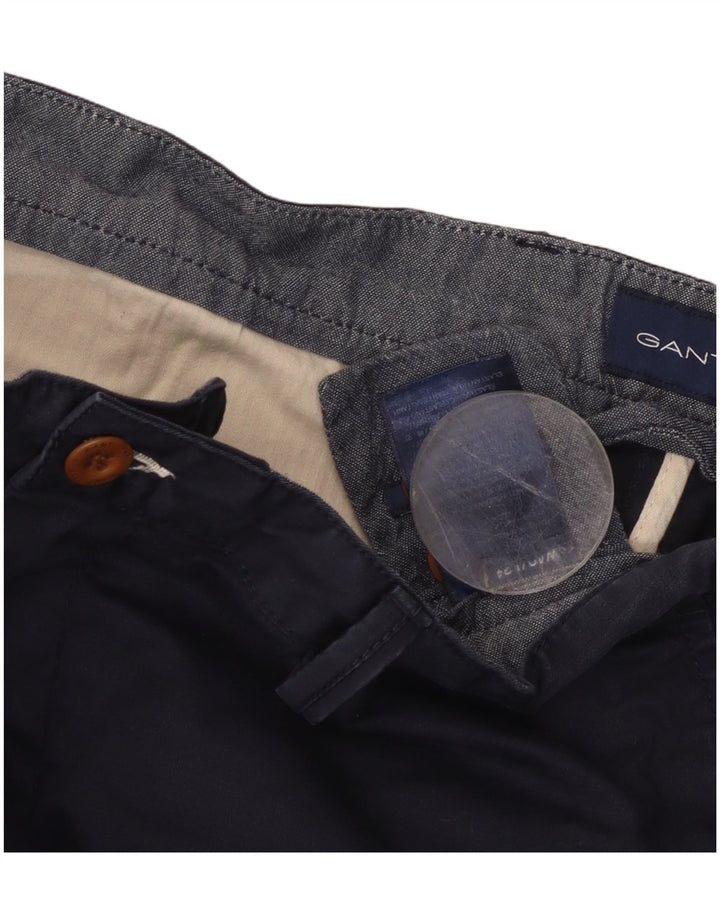 Мужские прямые брюки-чиносы GANT W40 L34, темно-синие, хлопок