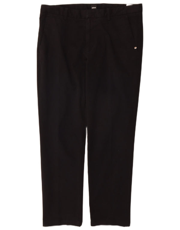 Мужские брюки-чиносы Hugo Boss Slim Fit EU 48 Medium W32 L28, черный хлопок