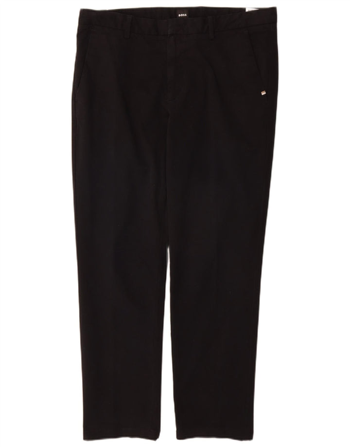 Мужские брюки-чиносы Hugo Boss Slim Fit EU 48 Medium W32 L28, черный хлопок