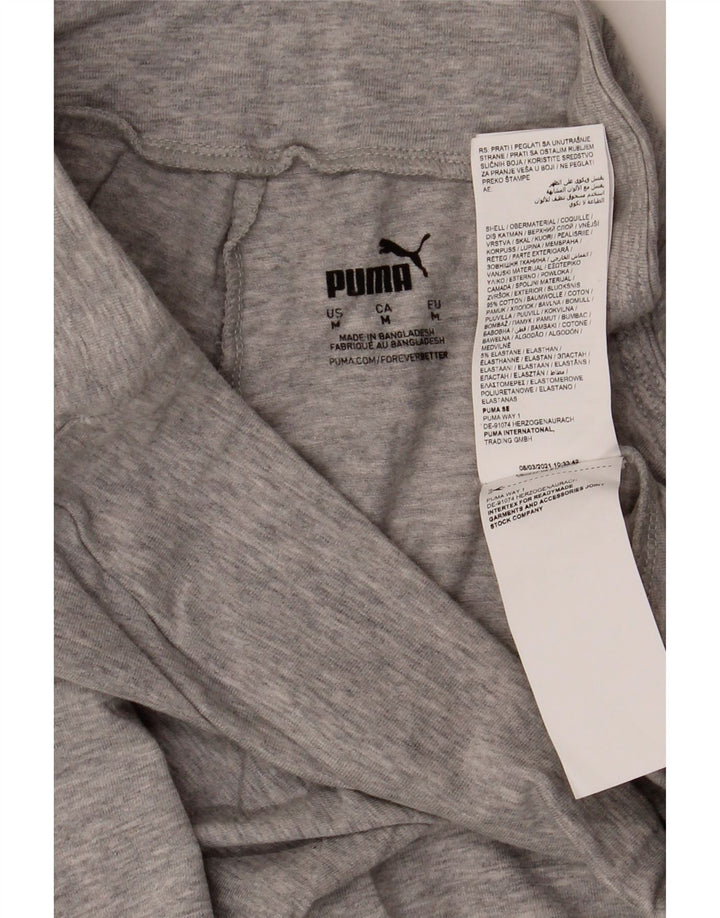 Женские леггинсы с рисунком Puma UK 14, хлопок среднего серого цвета