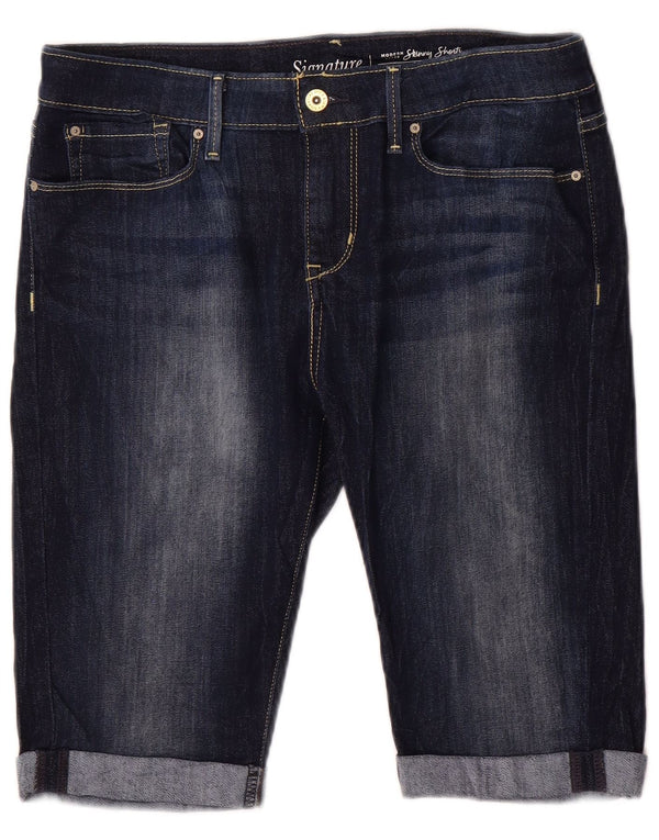 Женские джинсовые шорты скинни Levi's Signature US 12, большие W31, темно-синие