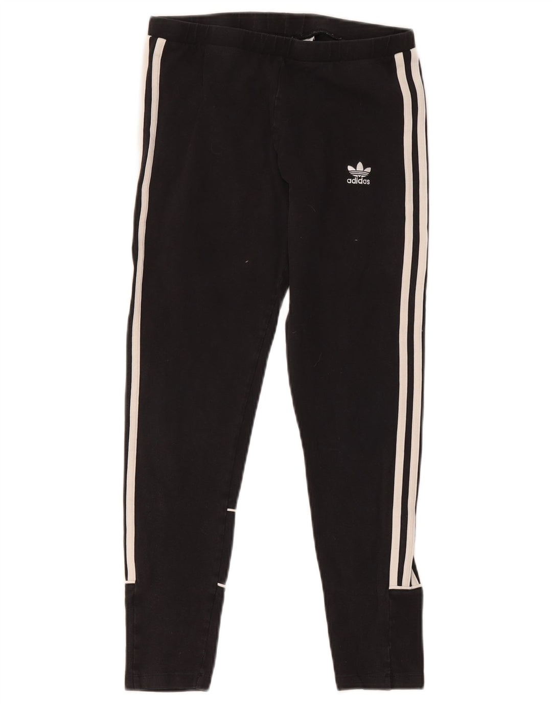 Женские укороченные леггинсы Adidas UK 12, средний черный хлопок, черный