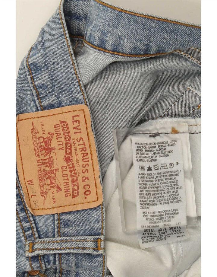 Мужские прямые джинсы Levi's W38 L34 синие, хлопок