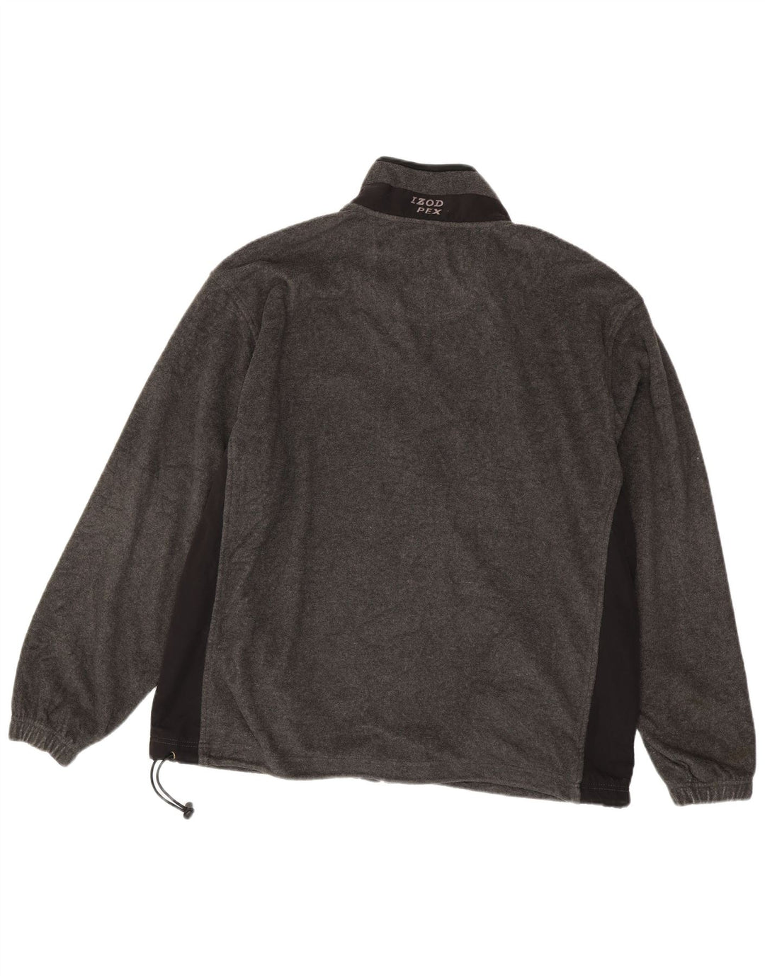 Мужская флисовая куртка Izod UK 44 2XL серая, полиэстер с цветными блоками