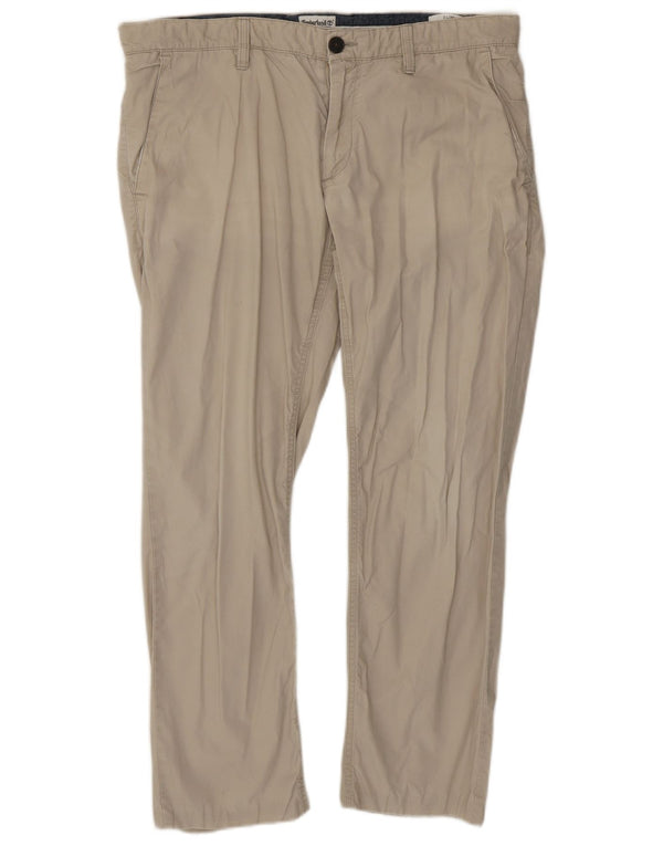 Мужские брюки-чиносы Timberland W36 L28 бежевого цвета, хлопок
