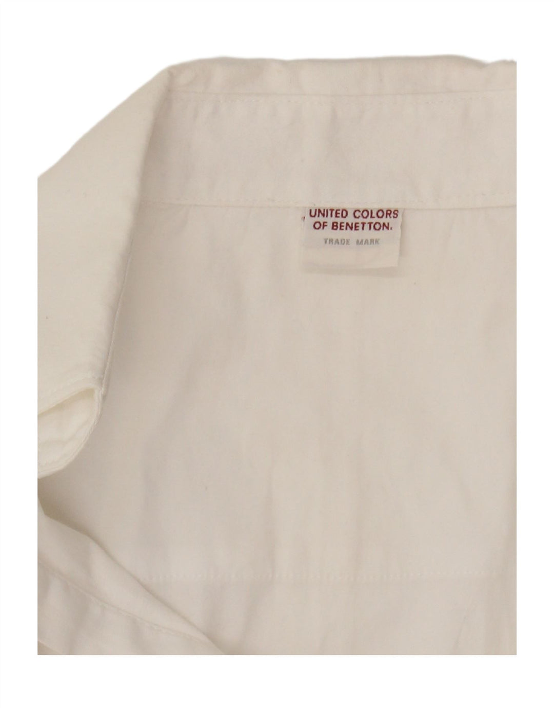 BENETTON Womens Crop Pullover Shirt UK 16 Large White Vintage Benetton and Second-Hand Benetton from Messina Hembry 