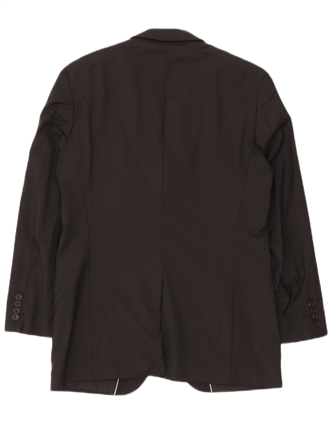 Винтажный женский пиджак на 2 пуговицах, США 40, большой черный из натуральной шерсти