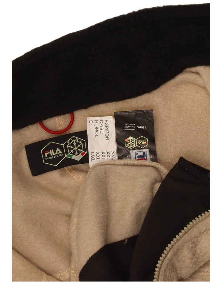 Мужская флисовая куртка Fila UK 40, большая, бежевая, полиэстер