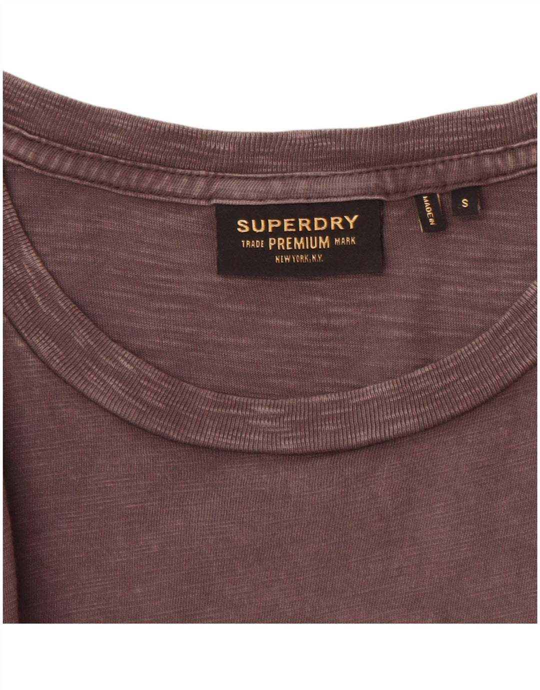 SUPERDRY Мужская футболка из хлопка маленького размера серого цвета