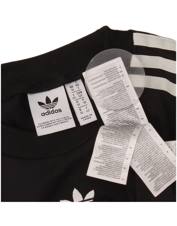 Женское боди Adidas UK 10 маленькое черное из полиэстера