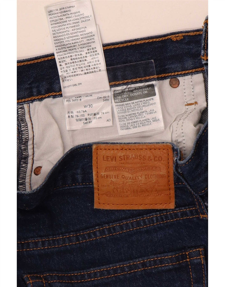 Женские укороченные джинсы Levi's на танкетке W30 L26, синий хлопок