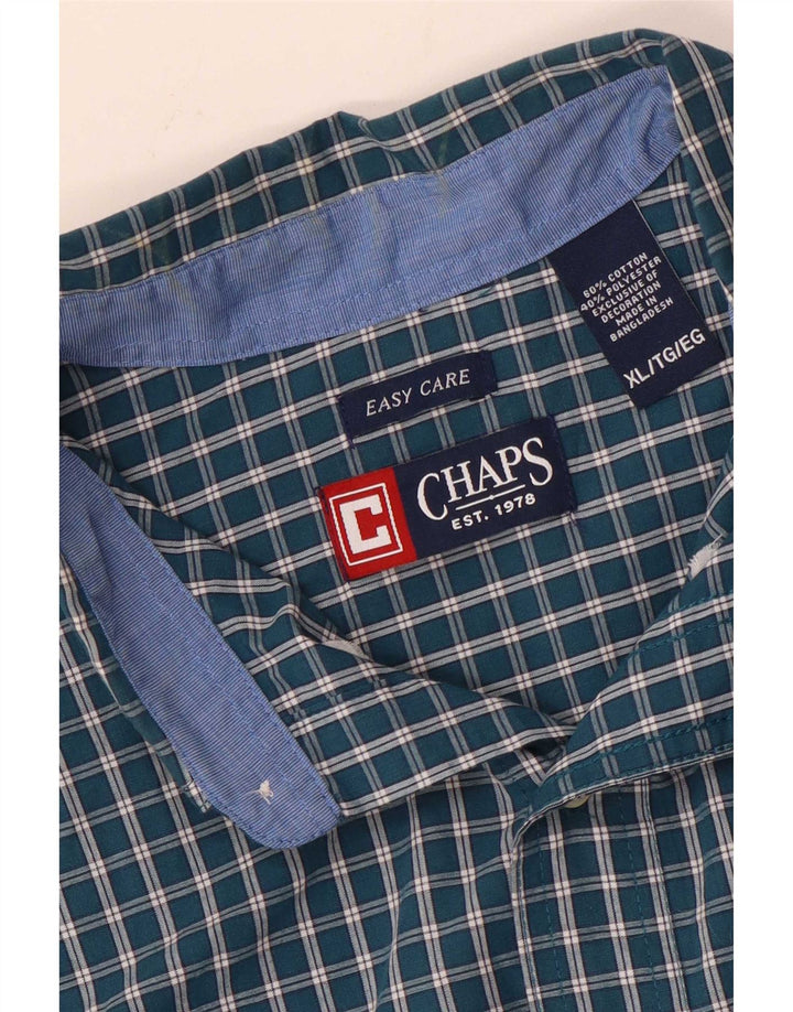 Мужская рубашка Chaps XL, зеленая клетка, хлопок
