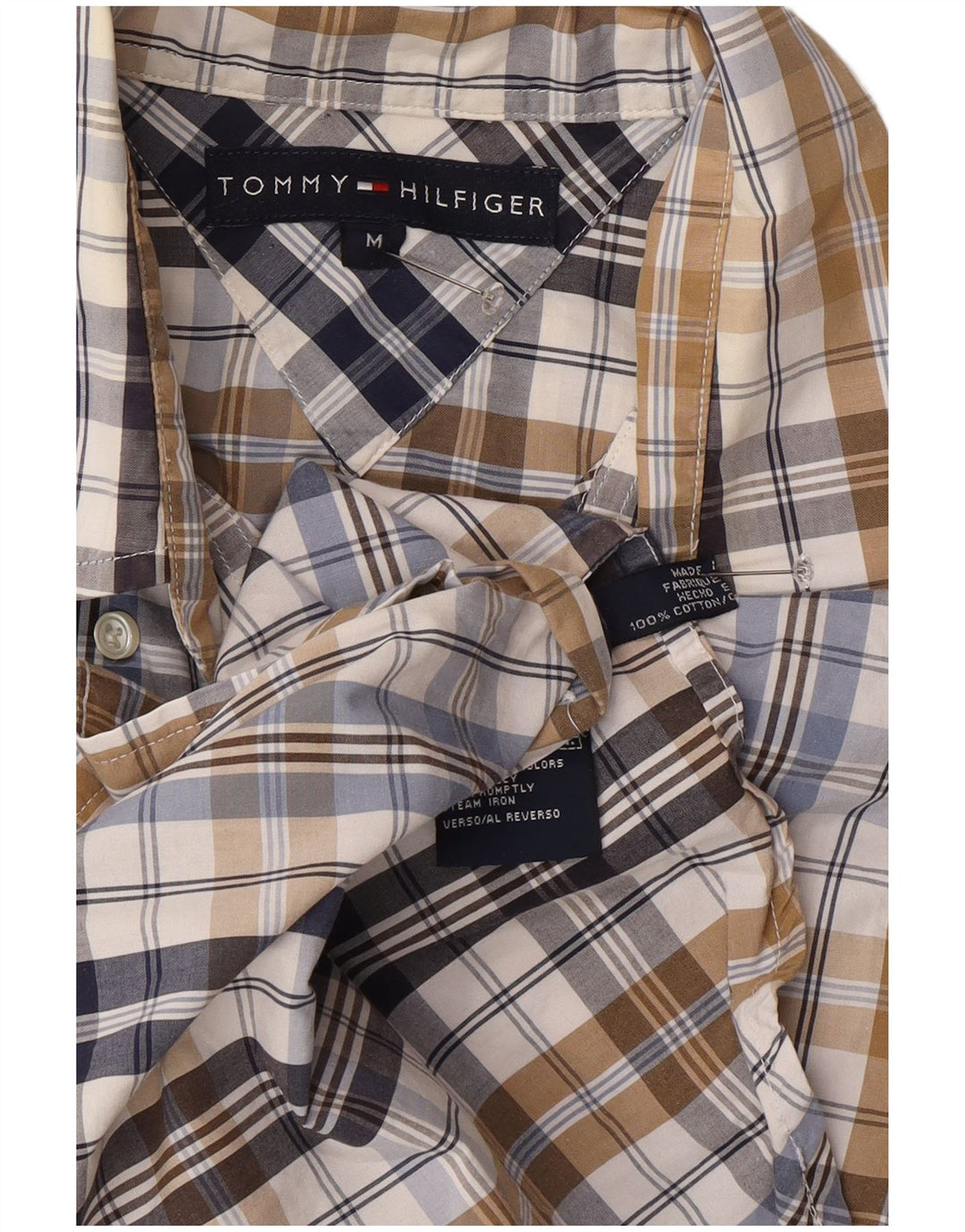 Мужская рубашка обычного кроя Tommy Hilfiger, средний разноцветный хлопок в клетку