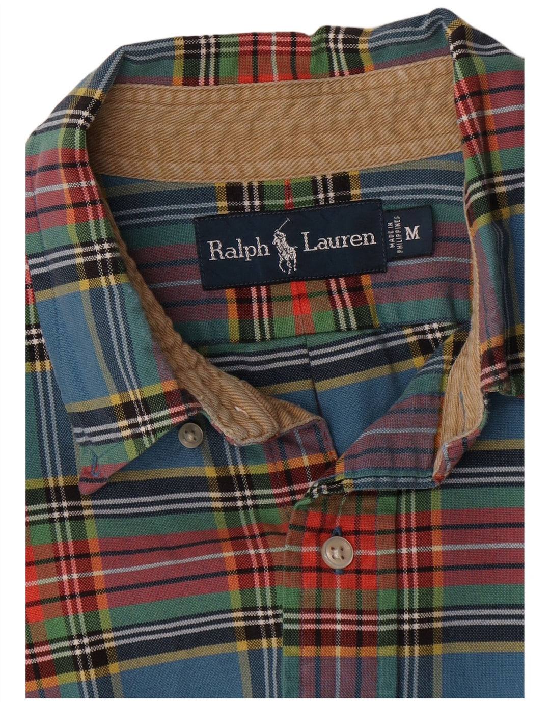 Мужская фланелевая рубашка Ralph Lauren в клетку синего цвета, хлопок