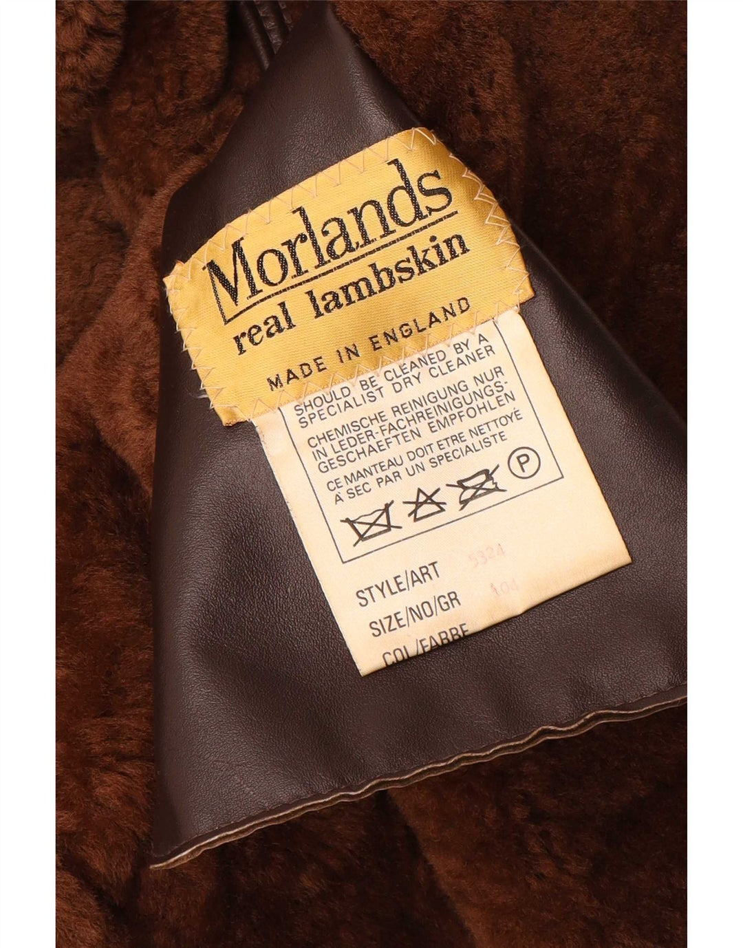 Женская дубленка оверсайз Morlands UK 16, большая коричневая овчина