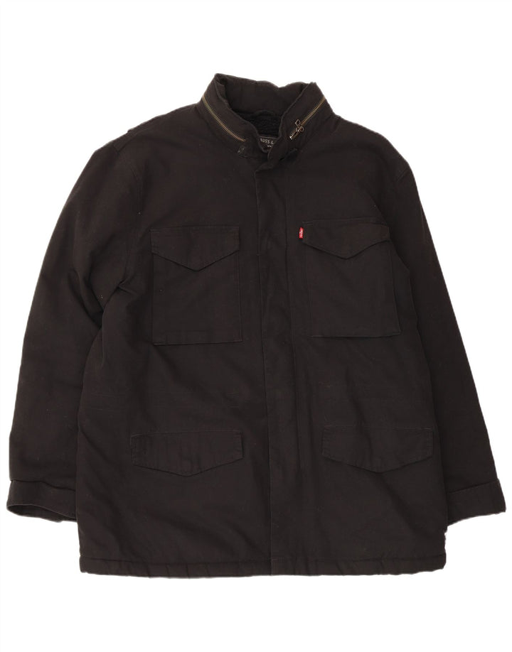Мужская куртка из шерпа LEVI'S UK 42 XL, черный хлопок