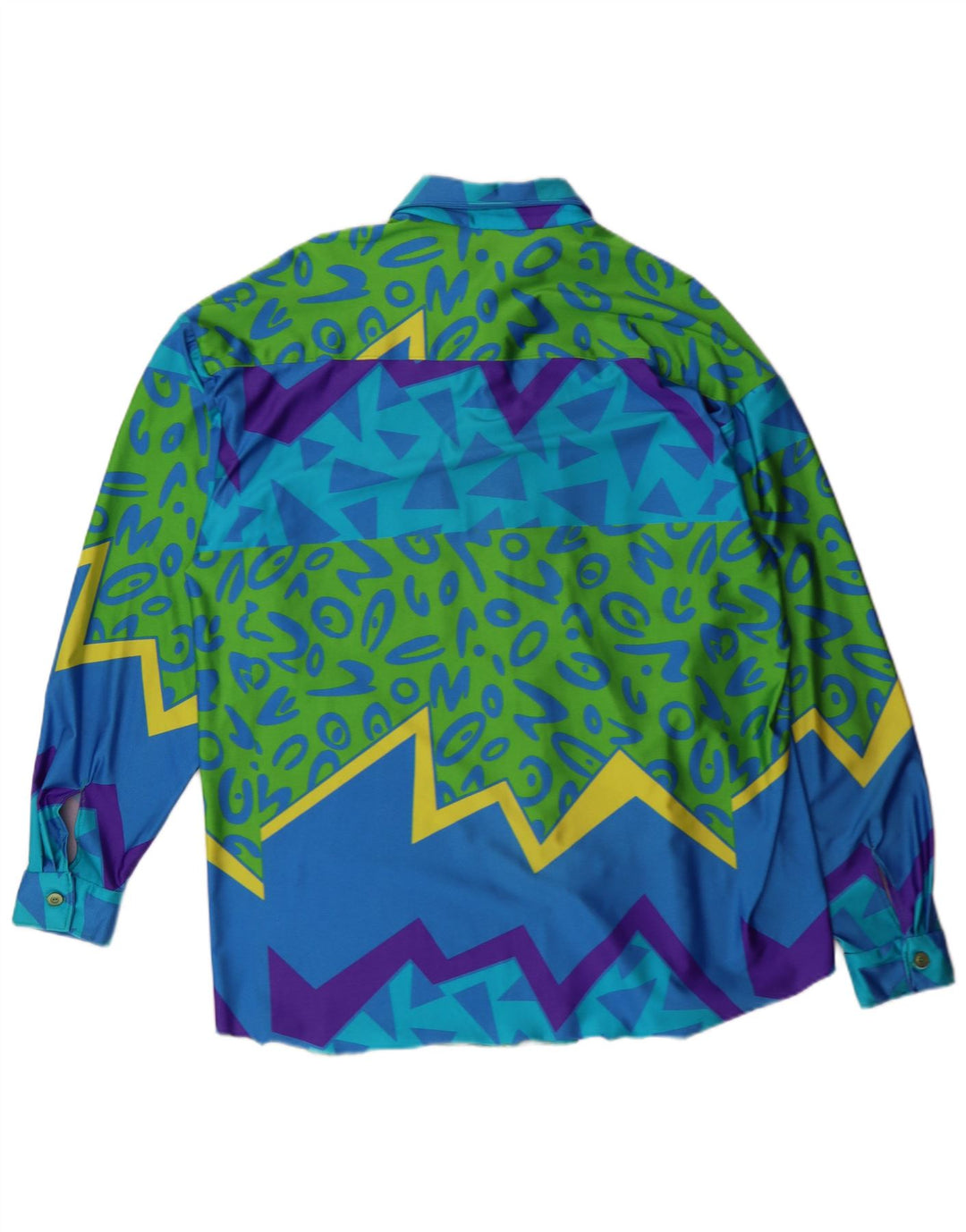 Мужская рубашка VINTAGE XL синяя с геометрическим узором