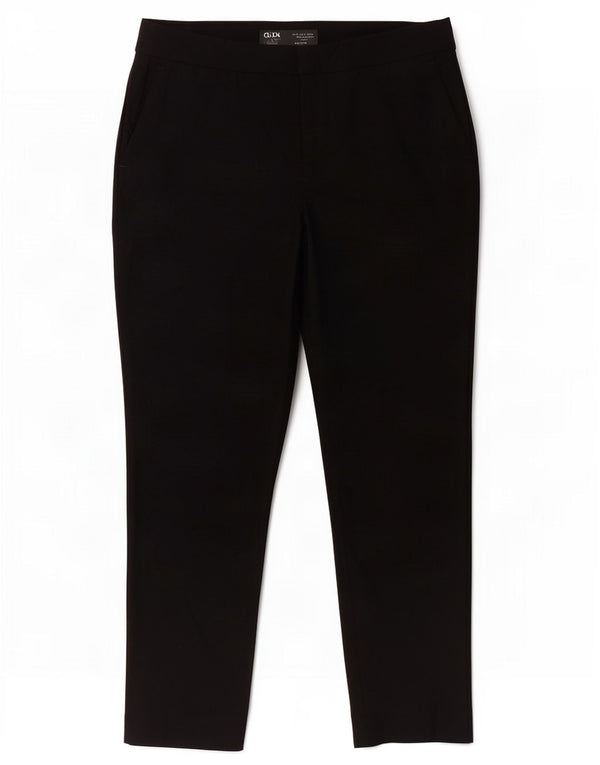 Zara Womens Cropped Trousers EU 38 Small W28 L25 Black