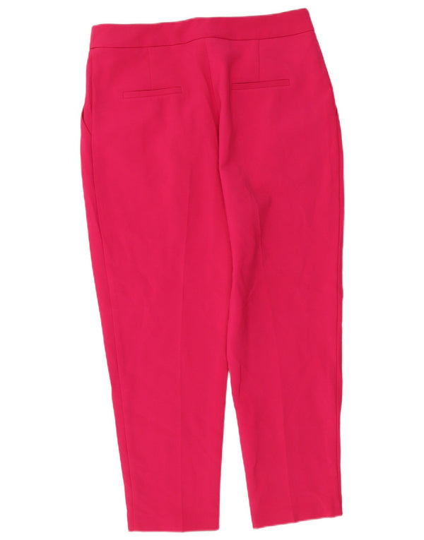 Женские укороченные брюки Topshop UK 14, большие W32 L25, розовый полиэстер