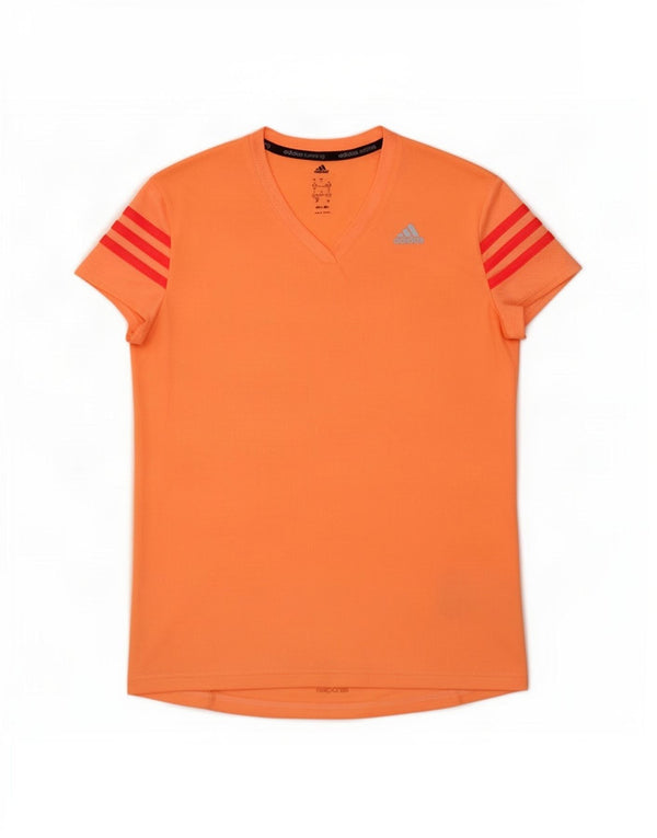 Женская футболка Adidas Climalite Top UK 8/10, маленький оранжевый полиэстер